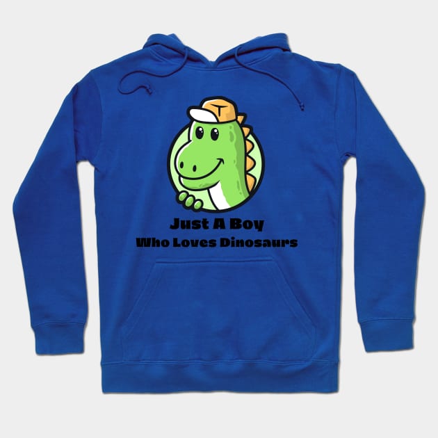 Just  A Boy Who Loves Dinosaur For Kids Hoodie by HobbyAndArt